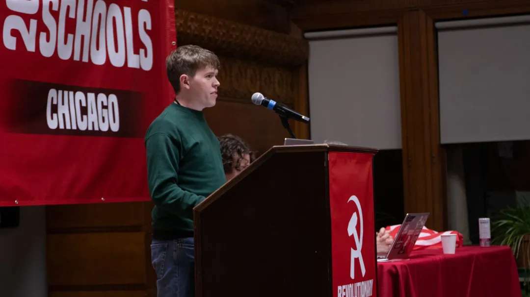 Bryce Gordon s'exprimant sur l'automne rouge de l'Europe, 2026 École marxiste de Chicago.